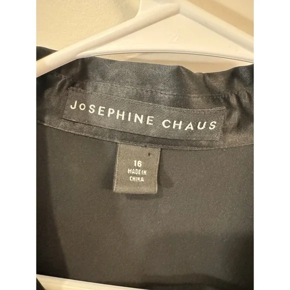 Josephine Chaus Black Button Down Shirt - Picture 2 of 7
